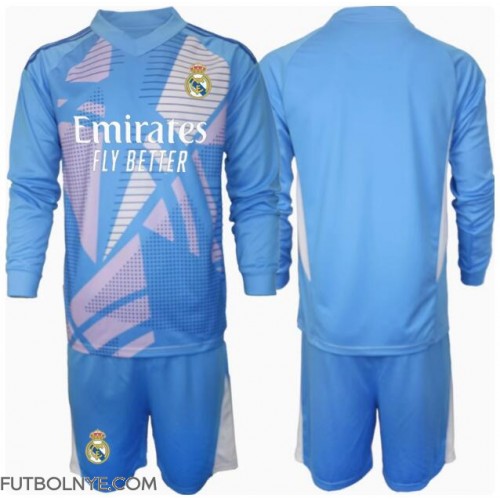 Camiseta Real Madrid Portero Primera Equipación para niños 2024-25 manga larga (+ pantalones cortos)